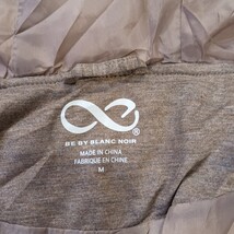 Be By Blanc Noir Vest Hooded Women's M Brown Quilted Full Zip Pockets Insulated image 3