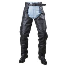 Ionic Black Leather Motorcycle Chaps - $155.00