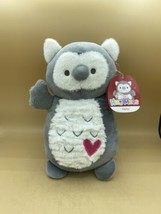 Squishmallows 12&quot; Xl Nikita The Gray &amp;White Fuzzy Owl Hug Mee Valentines Day Nwt - £14.00 GBP