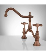 Bridge Lavatory Faucet w/Cross Handles Lead Free-Real Copper - $280.49