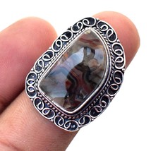 Crazy Lace Agate Vintage Style Gemstone Ethnic Gifted Ring Jewelry 6.75&quot; SA 1812 - £5.97 GBP