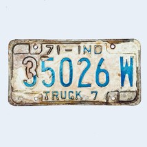 1971 United States Indiana Brown Coutny Truck License Plate 35026 W - £13.22 GBP
