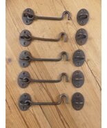 5 Iron Hook &amp; Latch Eye Lock Window Hand Forged Barn Cabin Door **SOME R... - $39.22 CAD