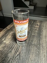 Stolichnaya Russian Vodka Stoli Vintage Shot Glass Tall Shooter 4&quot; - £2.49 GBP