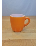 Orange Anchor Hocking Milk Glass Mug Coffee Cup Vintage Mid Century MCM - £11.73 GBP