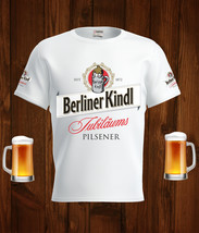 Berliner Kindl Beer Logo White Short Sleeve  T-Shirt Gift New Fashion  - £25.98 GBP