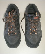 Harley Davidson Hiking Boots Leather &amp; Nylon Uppers Black Orange Size 10 - £55.04 GBP