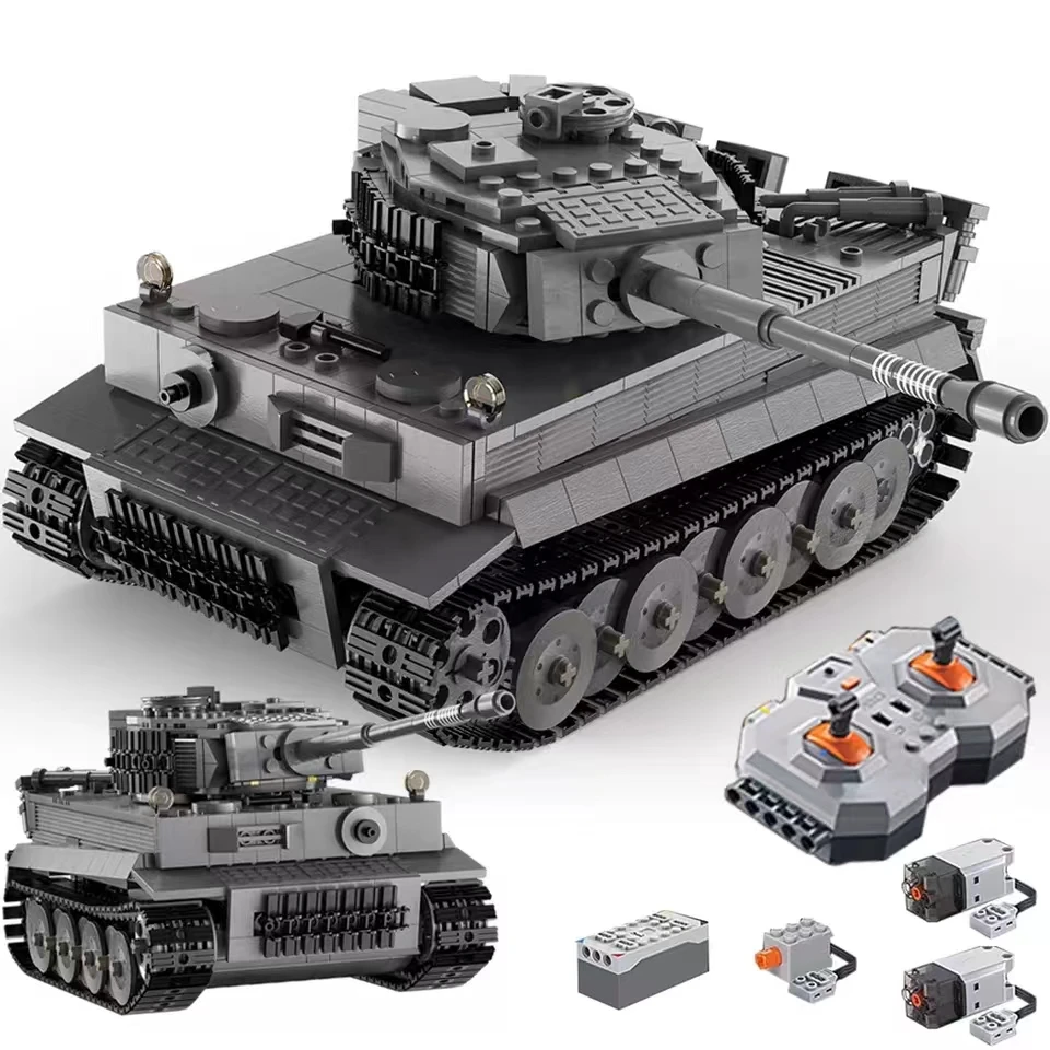 925PCS WW2 War Military Remote Control Tiger Tank Technical Model Building - £77.73 GBP
