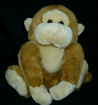 12&quot; Vintage 1994 Fordlet Brown Monkey Stuffed Animal Plush Toy Ape Chimp Soft - £22.78 GBP