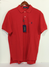 NEW Men&#39;s Ralph Lauren Polo Shirt Cotton Pique Iconic Mesh Medium Red - £33.51 GBP