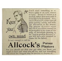 Allcock&#39;s Porous Plasters 1894 Advertisement Victorian Medical  Bandage ... - $14.99