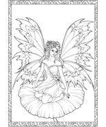 Fairy Sat on a Flower  Single Colour PDF Cross Stitch Chart - $10.00