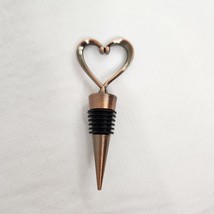 Wine Cork Stopper Heart-shaped Gift Fun Metal - £7.12 GBP