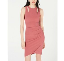 Crave Fame Junior Womens M Mauve Pink Sleeveless Cutout Bodycon Wrap Dress NWT - £9.21 GBP