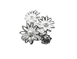 Danecraft Silver - Plated Lady Bug and Daisies Pin Brooch - £7.74 GBP