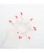 10 Bulb Red Glass Craft Lights White Wire - €8,64 EUR