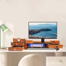 Wooden Desk Organizer W/ Drawer File Storage Desk Monitor Riser Computer... - $369.46 MXN+