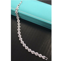 14K White Gold Plated 4 CT Marquise Cut Diamond Tennis Bracelet 7 Inches... - £216.60 GBP