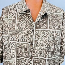 Hilo Hatties Hawaiian Aloha Original 4 XL Shirt Tappa Geometric Hibiscus - £43.90 GBP