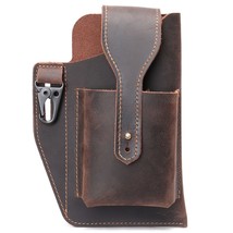 Men Leather Phone Belt Bag Waist Pack Holster Portable Pouch Retro Wallet for CA - £64.61 GBP