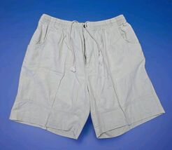 City Streets Khaki Shorts Linen/Cotton Blend Mens Size Large 36-38 F1 - $19.79