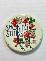 Vintage Pinback Button &quot;Smoking Stinks&quot; American Cancer Society - £7.98 GBP