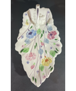 Vintage BLUE RIDGE POTTERY Hand Painted NOVE ROSE LEAF TRAY RELISH PLATE... - $22.47 CAD