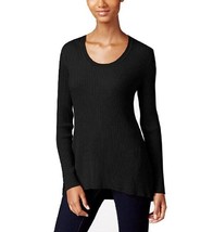 STYLE &amp; CO Women&#39;s Black Long Sleeve Scoop Neck Sweater NWT Petite Small - £5.35 GBP