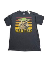 Star Wars Shirt Mens Large Grogu The Mandalorian Baby Yoda Wanted Black ... - $23.17