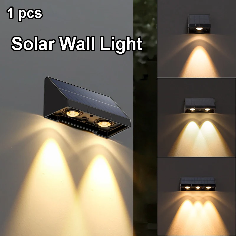 1 Pcs Solar Wall Light Outdoor Illumination IP54 Waterproof LED Lamp Bulb - £5.96 GBP+