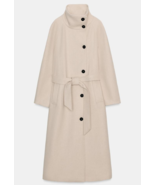 ZARA BNWT 2026. BEIGE LONG COAT HIGH NECK WOOL. 2095/319/710 - $179.97