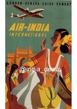 Air India World London Geneva Advertisement Photo Color Photograph Art Reprint - £5.67 GBP+