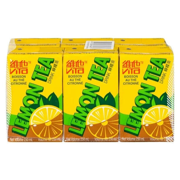 12 X Vitasoy Lemon Tea Drink Juice Boxes 250ml Each - From Hong Kong - - $30.00
