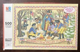 MB 1975 Puzzle Early American Needlepoint Series: Washington Valley Forge 500 Pc - £15.41 GBP