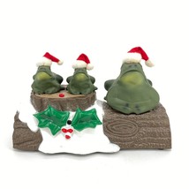 Gemmy Singing Frogs on Log Sound Motion Animated Christmas Decoration Vintage - £57.99 GBP