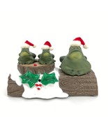 Gemmy Singing Frogs on Log Sound Motion Animated Christmas Decoration Vi... - £58.53 GBP