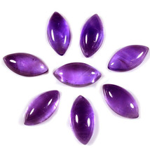 3x6 mm Marquise Natural Amethyst Cabochon Loose Gemstone 10 pcs - £6.75 GBP