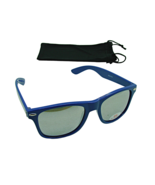 Burnett&#39;s Vodka Unisex Blue Wayfarer Polarized Lenses Sunglasses w/ Clot... - £26.37 GBP