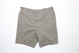 Vtg 40s Streetwear Mens 38 Distressed Flat Front Chino Shorts Green Plai... - $69.25