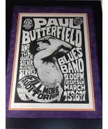 Filmore Auditorium 1967 Framed Family Dog Paul Butterfield Concert Poster - $249.99