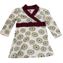 Tea Collection Vintage Red Label Dress 12-18 Mos Wrap Style Floral Burgundy - $21.41 CAD