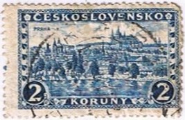 Stamp Czechoslovakia 2 Koruny Blue 1926 - $0.71
