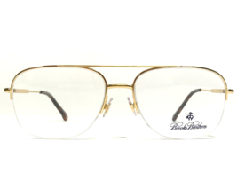 Brooks Brothers Eyeglasses Frames BB1041 1172 Gold Square Half Rim 55-16... - £58.75 GBP