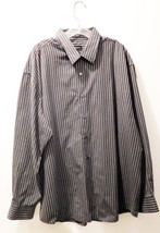 Van Heusen No Iron Coton Blend Striped Men's Dress Shirt - Size XXL (18-18 1/2) - £12.69 GBP