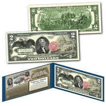 1880 Series $2 THOMAS JEFFERSON Hybrid Commemorative Banknote on Real US $2 Bill - £10.99 GBP
