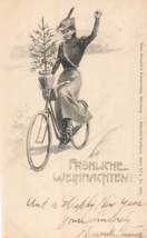 Merry Christmas Woman Bicycle Tree ~ 1899 Theo Stroefer Christmas-
show ... - $22.67