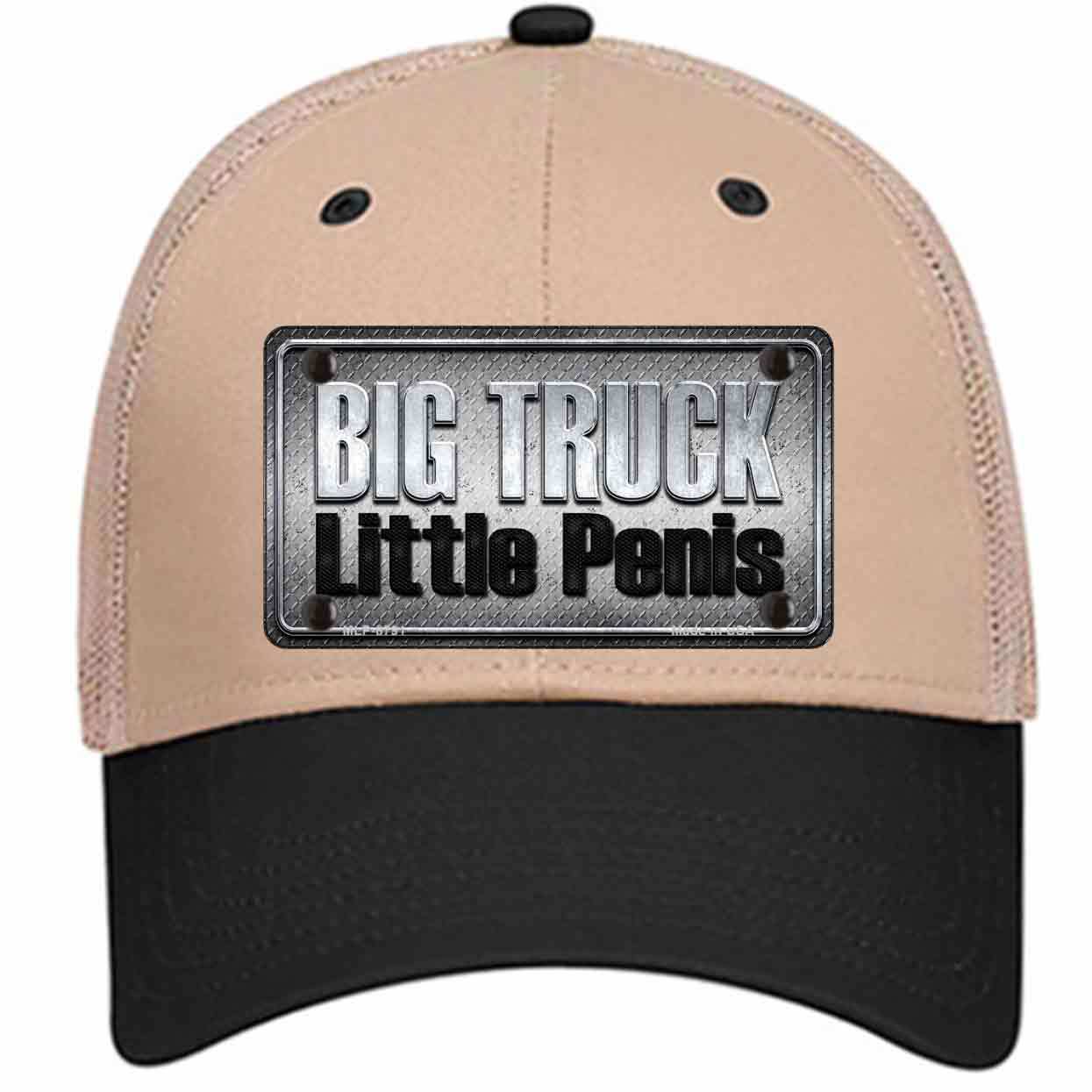 Primary image for Big Truck Little Penis Novelty Khaki Mesh License Plate Hat