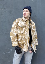 Vintage British army S95 desert camo jacket combat smock DPM camouflage ... - $30.00+