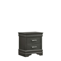 Modern Brooklyn Nightstand made with Wood in Gray - £189.99 GBP