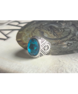 Ancient Astral Demoness Antique Silver Ring Tri-Consciousness Expansion ... - $98.83